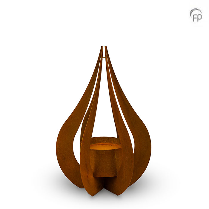 RVS urn - Cortenstaal tuin ornament Teardrop medium bruin - 4,80 Liter RVS urn - Cortenstaal tuin ornament Teardrop medium bruin - 4,80 Liter