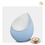 RVS urn - Druppel blauw - 0,85 Liter