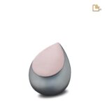 RVS urn - Druppel French RoseGold grijs - 0,11 Liter