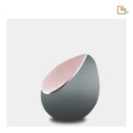 RVS urn - Druppel French RoseGold grijs - 0,11 Liter