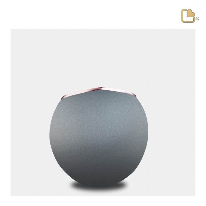 RVS urn - Druppel French RoseGold grijs - 0,11 Liter