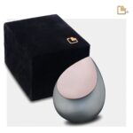 RVS urn - Druppel French RoseGold grijs - 0,11 Liter