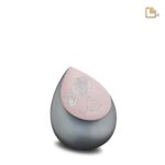 RVS urn - Druppel French RoseGold grijs - 0,11 Liter