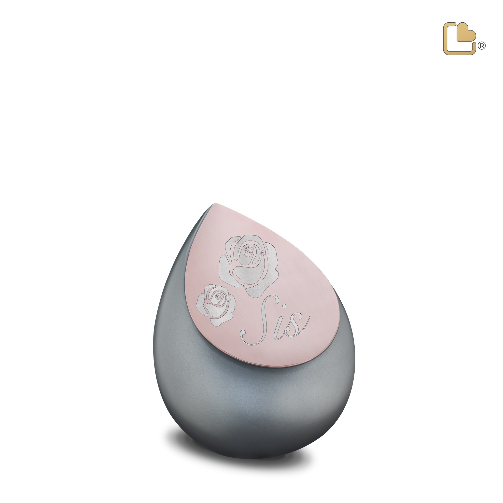 RVS urn - Druppel French RoseGold grijs - 0,11 Liter RVS urn - Druppel French RoseGold grijs - 0,11 Liter