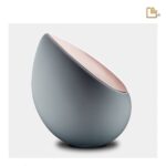 RVS urn - Druppel French RoseGold grijs - 0,85 Liter