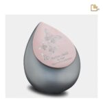 RVS urn - Druppel French RoseGold grijs - 0,85 Liter
