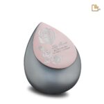 RVS urn - Druppel French RoseGold grijs - 0,85 Liter