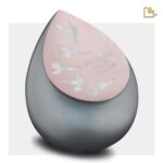 RVS urn - Druppel French RoseGold grijs - 4,80 Liter