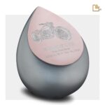 RVS urn - Druppel French RoseGold grijs - 4,80 Liter