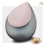 RVS urn - Druppel French RoseGold grijs - 4,80 Liter