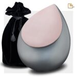 RVS urn - Druppel French RoseGold grijs - 4,80 Liter