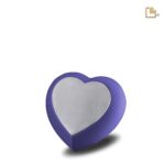 RVS urn - Druppel Hart blauw - 0,07 Liter