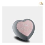 RVS urn - Druppel Hart French RoseGold grijs - 0,07 Liter