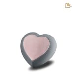 RVS urn - Druppel Hart French RoseGold grijs - 0,07 Liter