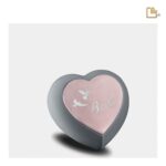 RVS urn - Druppel Hart French RoseGold grijs - 0,07 Liter
