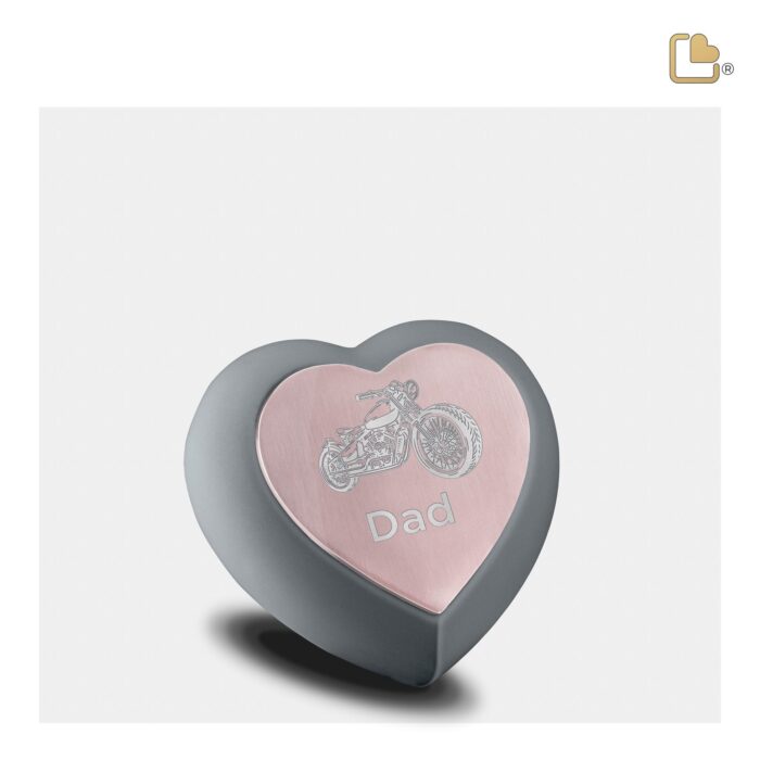 RVS urn - Druppel Hart French RoseGold grijs - 0,07 Liter