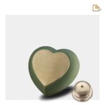 RVS urn - Druppel Hart Sage groen - 0,07 Liter
