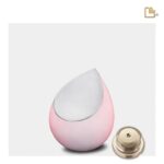 RVS urn - Druppel roze - 0,11 Liter