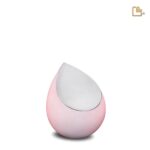RVS urn - Druppel roze - 0,11 Liter