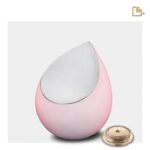 RVS urn - Druppel roze - 0,85 Liter