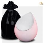 RVS urn - Druppel roze - 0,85 Liter