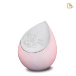 RVS urn - Druppel roze - 0,85 Liter
