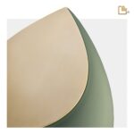 RVS urn - Druppel Sage groen - 0,85 Liter