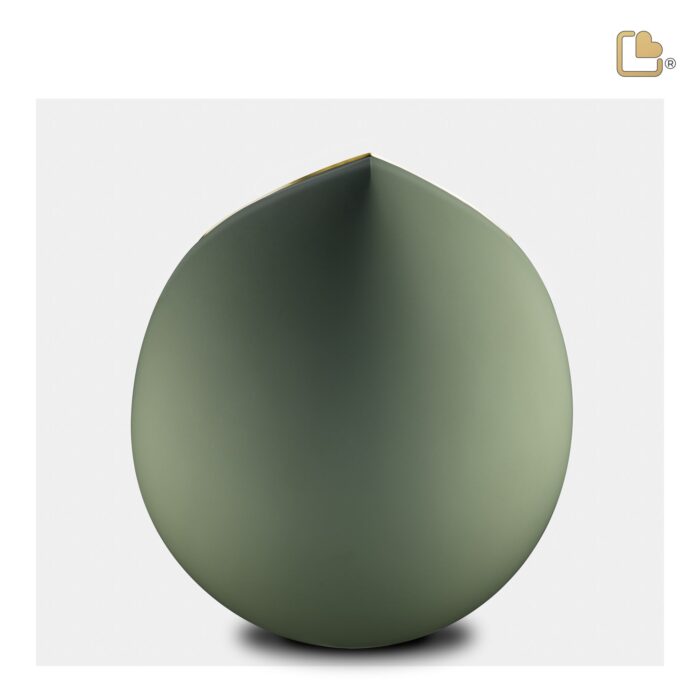 RVS urn - Druppel Sage groen - 0,85 Liter