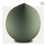 RVS urn - Druppel Sage groen - 4,80 Liter