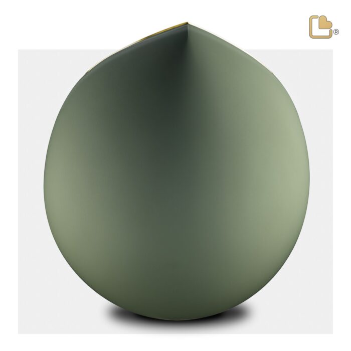 RVS urn - Druppel Sage groen - 4,80 Liter