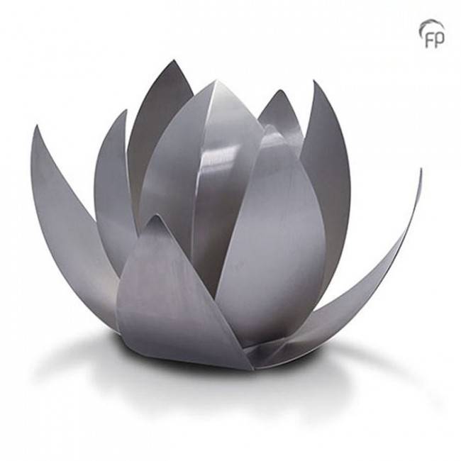 RVS urn - Lotus roestvaststaal zilver - 3,70 Liter RVS urn - Lotus roestvaststaal zilver - 3,70 Liter