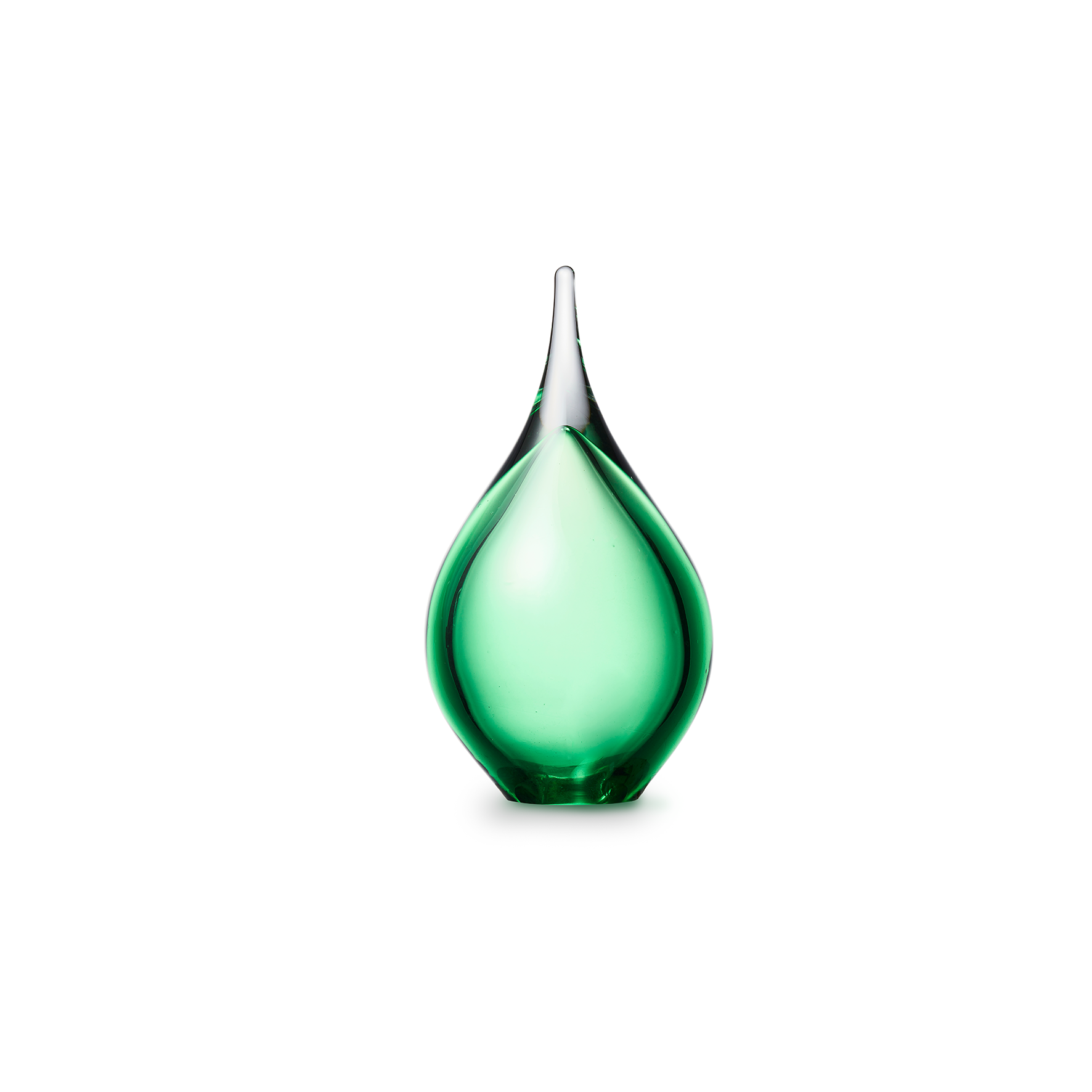 Glazen urn druppel groen