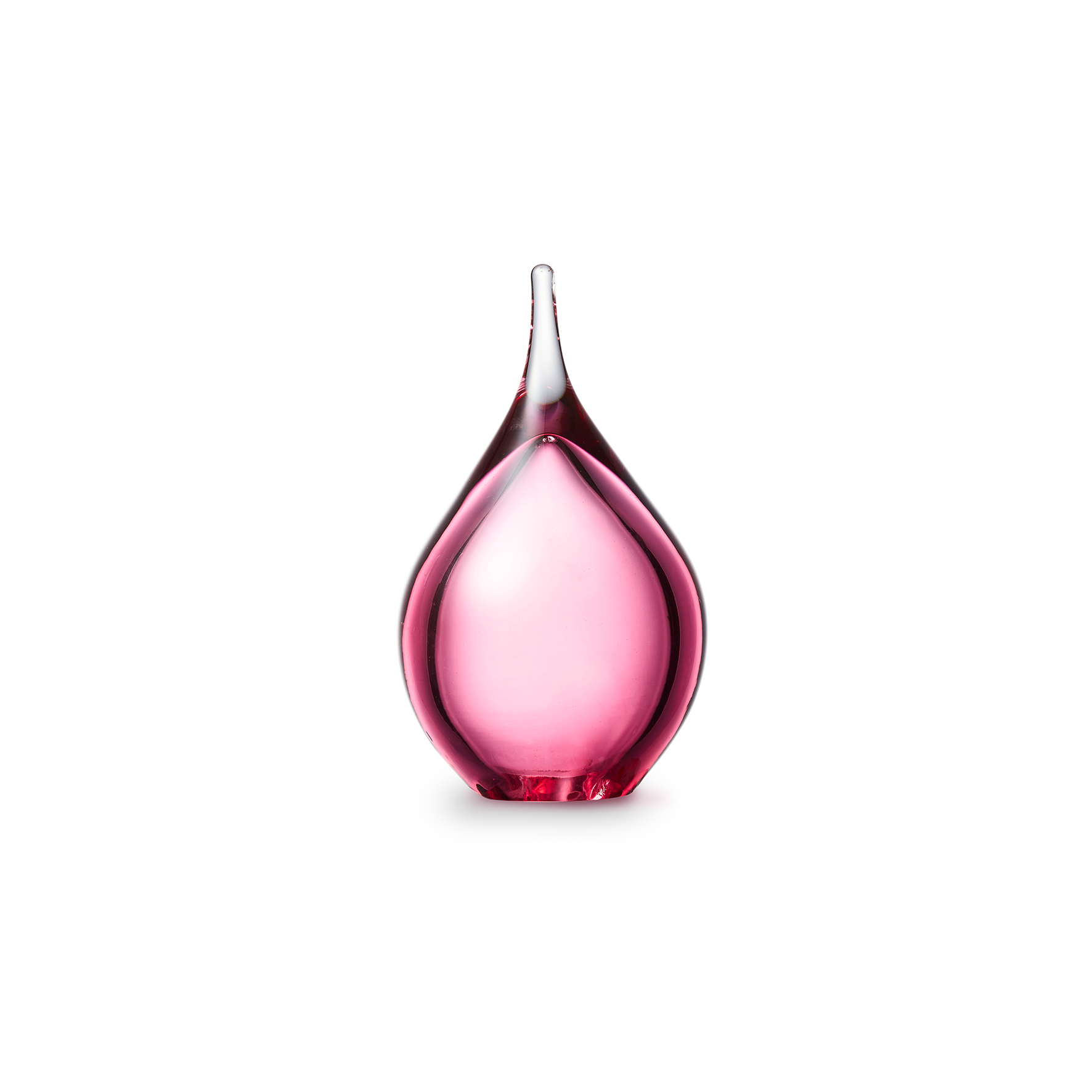 Glazen urn druppel roze