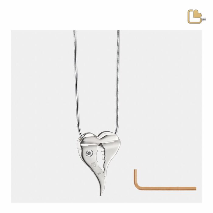 Urn - AngelWings Ashes Pendant - zilver