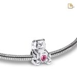 Urn - CuddleBear Ashes Bead w/Zirconia - roze