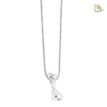 Urn - DogBone Ashes Pendant - zilver