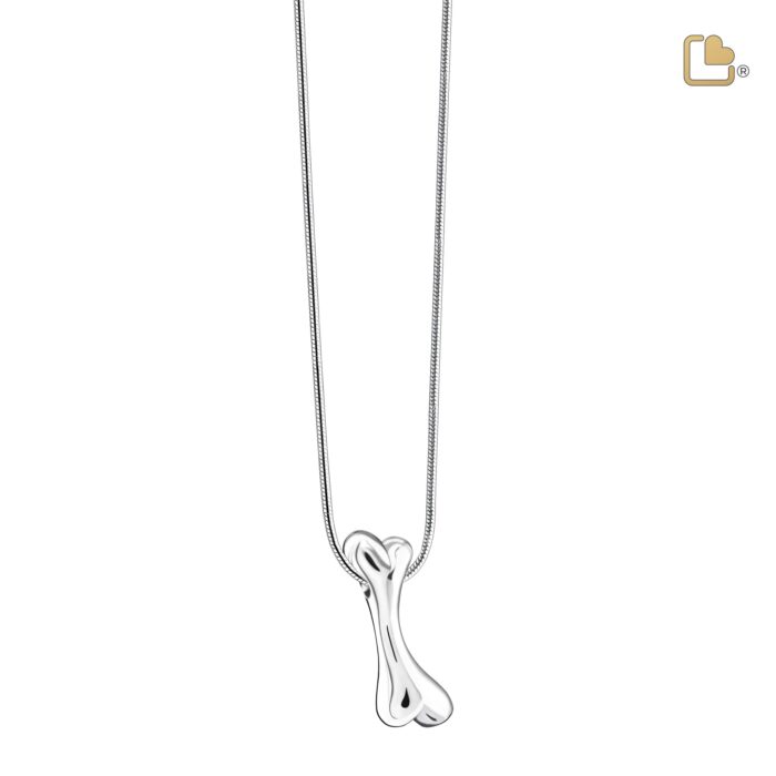 Urn - DogBone Ashes Pendant - zilver
