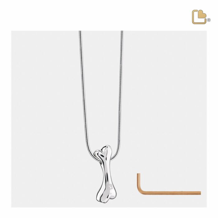 Urn - DogBone Ashes Pendant - zilver