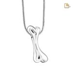 Urn - DogBone Ashes Pendant - zilver