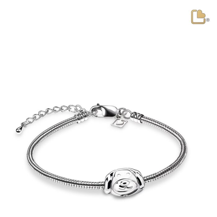 Urn - DogFace Ashes Bead - zilver