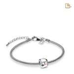 Urn - Entwined Hearts Ashes Bead Vermeil - zilver