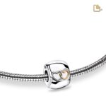 Urn - Entwined Hearts Ashes Bead Vermeil - zilver