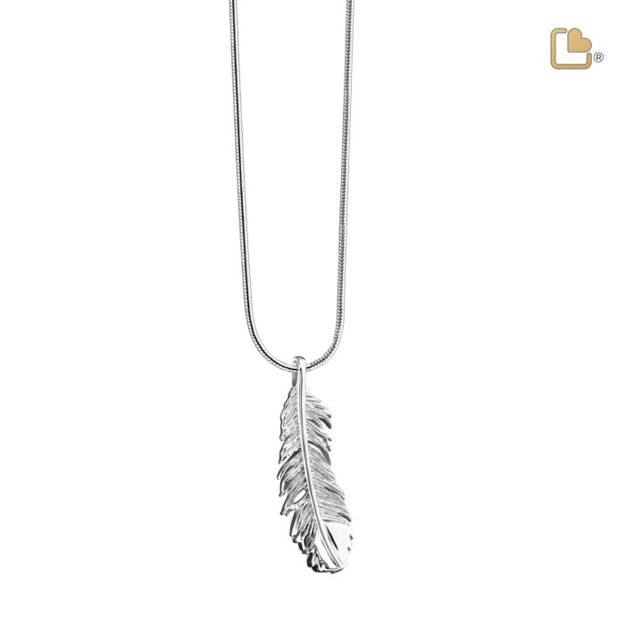 Urn - Feather Ashes Pendant - zilver