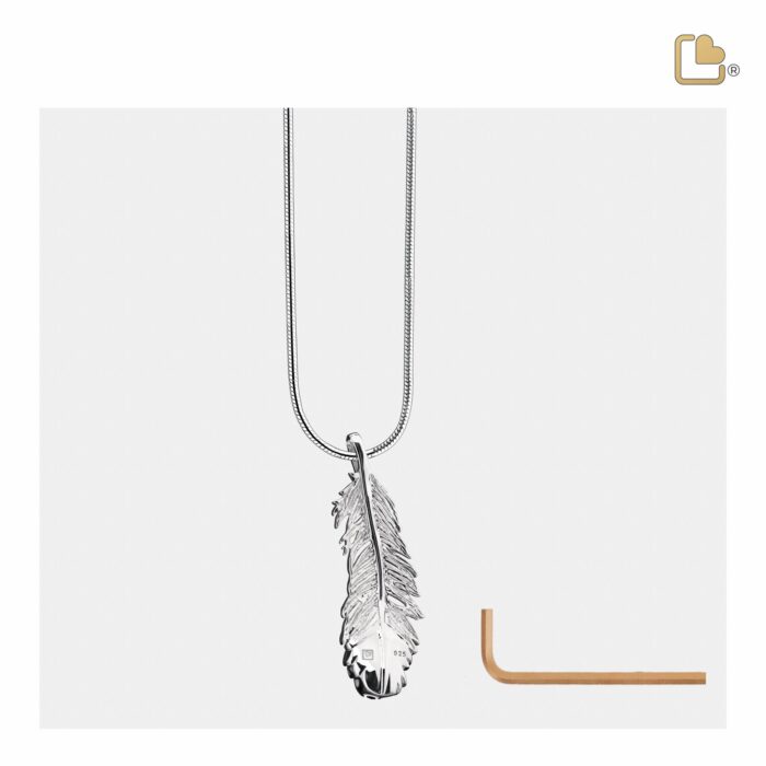 Urn - Feather Ashes Pendant - zilver