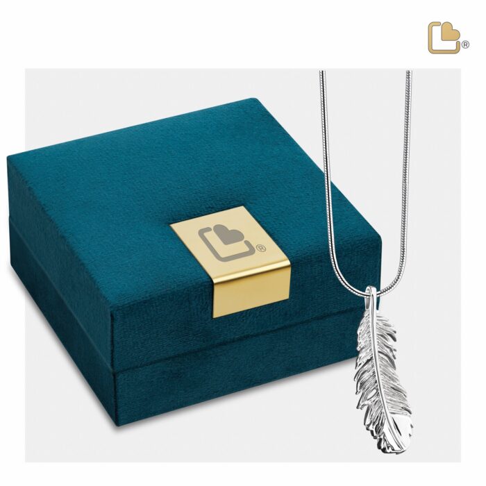 Urn - Feather Ashes Pendant - zilver