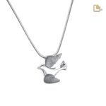 Urn - FlyingDove Ashes Pendant - zilver