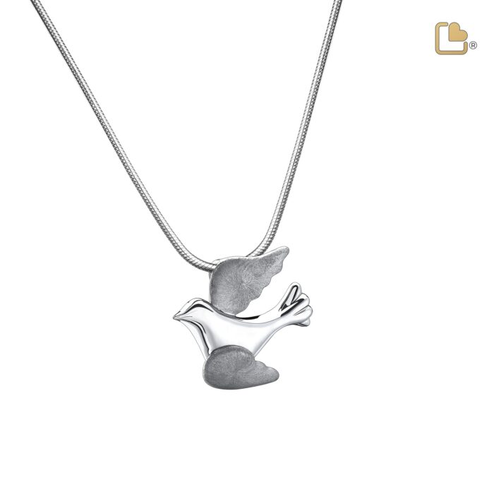 Urn - FlyingDove Ashes Pendant - zilver