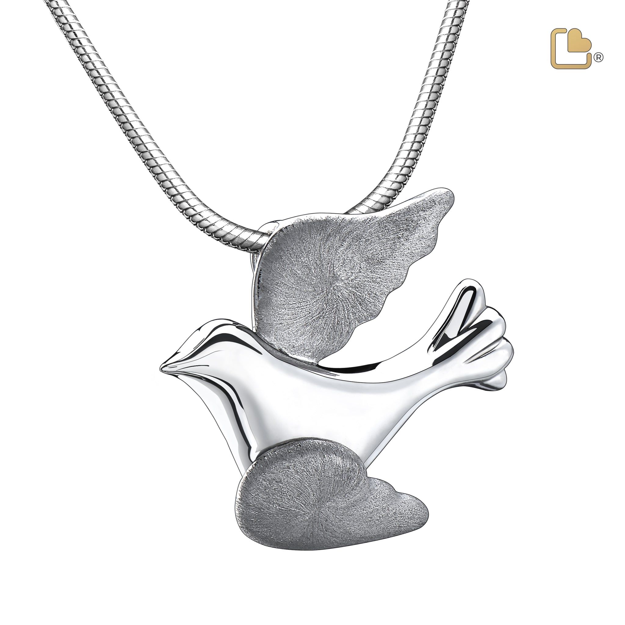 Urn - FlyingDove Ashes Pendant - zilver Urn - FlyingDove Ashes Pendant - zilver
