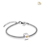 Urn - Glowing Hart Ashes Bead Vermeil - zilver
