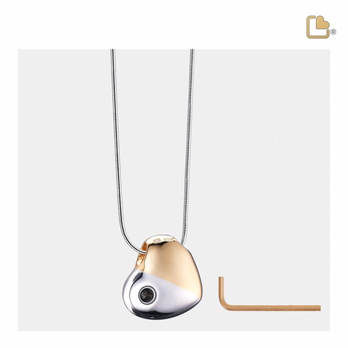 Urn - HeartFelt Ashes Pendant Vermeil w/Zirconia - zilver